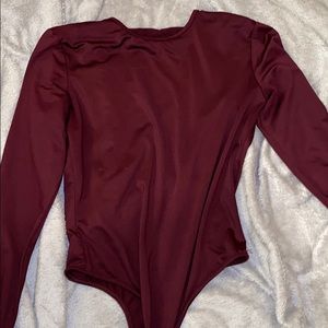 Purple long sleeve bodysuit
